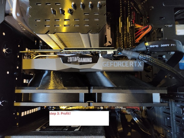 zotac rtx 2070 súper mini 1x 2x 120mm ventilador adaptador hacedor 3D print model - Mito3D