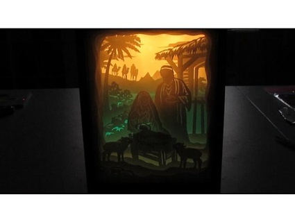pesebre lampara caja ligera gorrón 3d print model - Mito3D