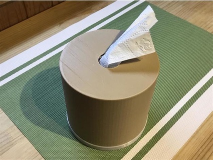 round tissue box tada3 3d print model - Mito3D