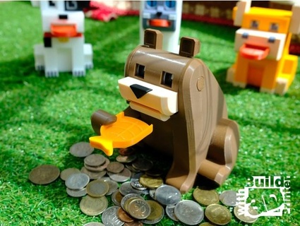 bear coin bank erwoong 3d print model - Mito3D