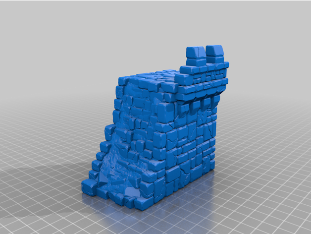 facilità rovinato parete 3dlayeredscenery 3D print model - Mito3D