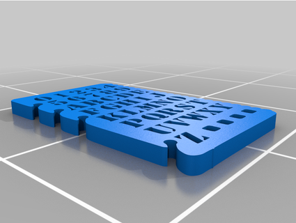 alphabet & number dawsonstudio 3d print model - Mito3D