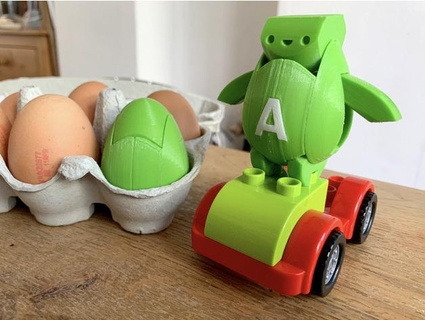 egg transformer robot craftyrobot 3d print model - Mito3D