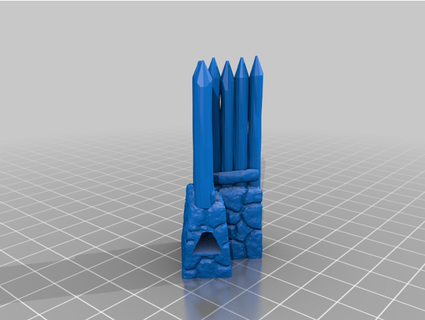 fantasy viking palisade corner piece remix traer 3d print model - Mito3D