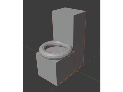 bilimkurgu fütüristik tuvalet wc banyo minyatür arazi dağılmak kara gref 3d print model - Mito3D