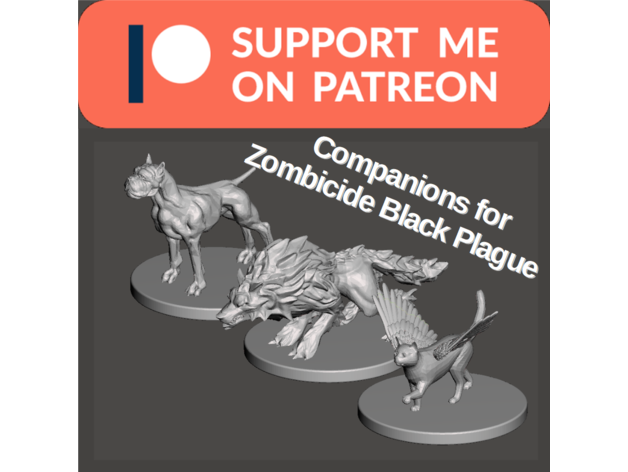 companions zombicide black plague udos3dworld 3D print model - Mito3D