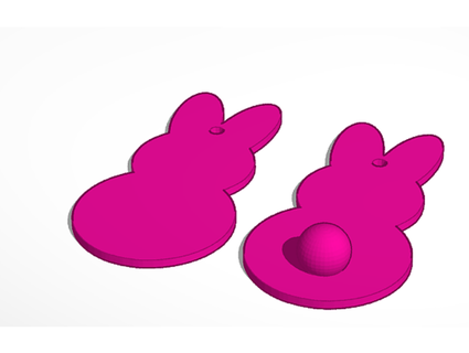 bunny bunny tail earrings noelley  3d print model - Mito3D