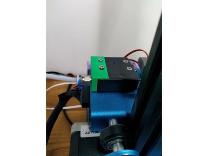creality cr-10 v2 filamentsensor pc4-m6 pc4-m10 pushfit adapter sensorback 3d print model - Mito3D