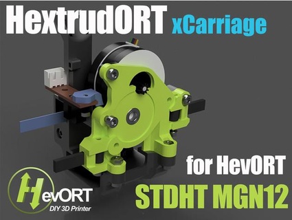 hextrudort - carriage hevort std hd mgn12 config miragec 3d print model - Mito3D