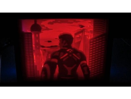 capitano America lampara lightbox scroccone 3d print model - Mito3D