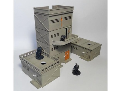 modulaire sci colonie bâtiment 15mm jeux jus 3d print model - Mito3D