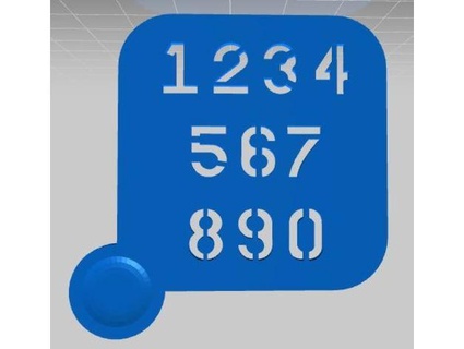 number template stencil spray paint airbrush tomsdesigns 3d print model - Mito3D
