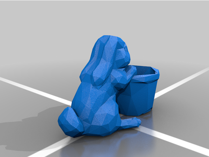 lowpoly easter bunny pot dicas3dprint 3d print model - Mito3D