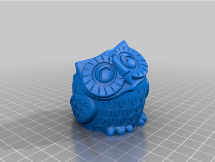 smiling owl pot cristiv 3d print model - Mito3D