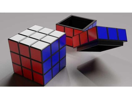 resuelto rubik's cubo caja gnamp 3d print model - Mito3D
