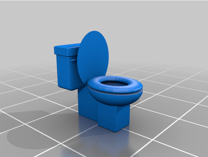 toilet - 28mm scale docmyers 3d print model - Mito3D