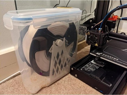 kompakt druckbar Spule Halter Unterstützung Müsli Tupperware Container Single Filament trocken Box waddington 3d print model - Mito3D