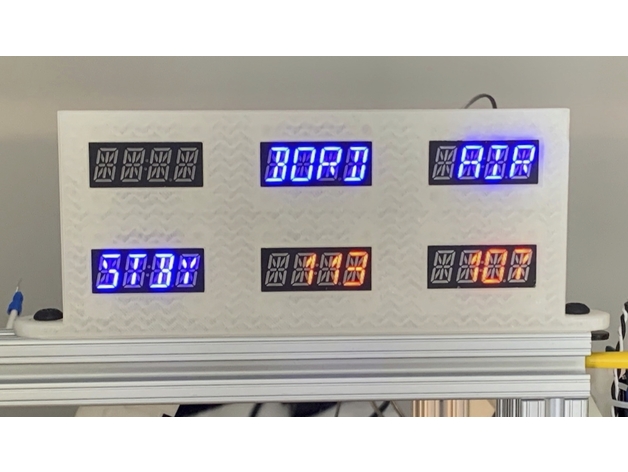 8020 mount six sparkfun alphanumeric displays notlikealeafonthewind 3D print model - Mito3D