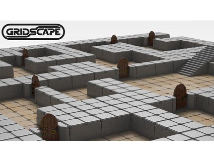 gridscape dungeon terrain - base files 3d print model - Mito3D