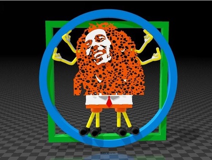 the vitruvian spongebob marley Davinci xover syzguru11 3d print model - Mito3D