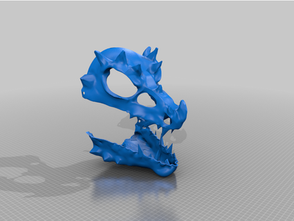 dragon skull mask spuzzle 3d print model - Mito3D