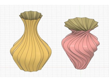 spirale étoile vase dénigrer 3d print model - Mito3D