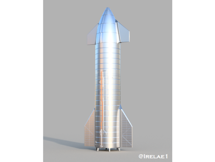 spacex starship sn8 irelae 3d print model - Mito3D