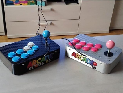 arcade joystick 10 buttons danimod 3d print model - Mito3D