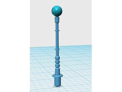 h0 scale globe street lamp alopes67 3d print model - Mito3D