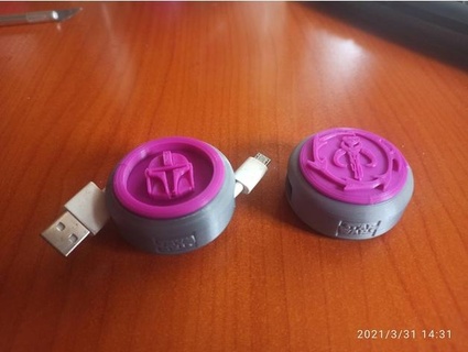 usb cable reel mandalorian dapoeksie2 3d print model - Mito3D