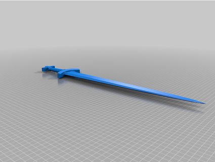 skyrim iron sword less boxy esmfg 3d print model - Mito3D