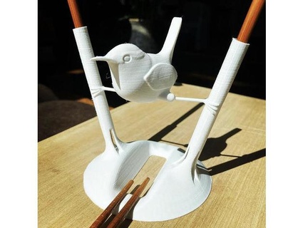 marsh wren chopstick holder dylanmandelbaum 3d print model - Mito3D