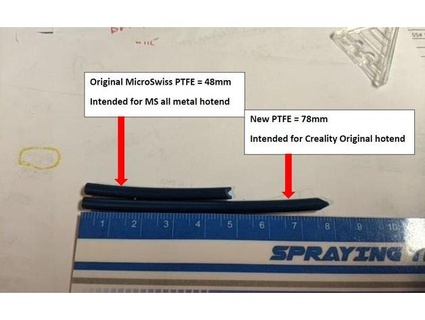 microswiss 78mm ptfe cut guide creality original hotend maltvat 3d print model - Mito3D