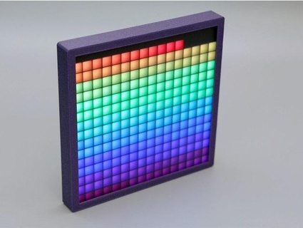 16x16 neopixel square pixel display adafruit 3d print model - Mito3D