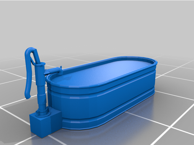 n scale water trough hand pump kharstin 3D print model - Mito3D