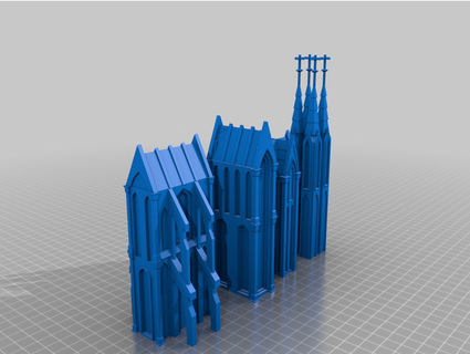 epic 40k - modular gothic walls jimjimjimmyjim 3d print model - Mito3D