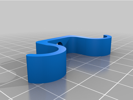 minimal Blau Yeti Griff Absatz 3d print model - Mito3D