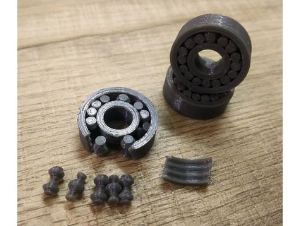 combination roller 608 bearing kazooo 3d print model - Mito3D