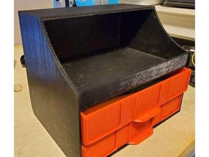 double drawer top bin centrion 3d print model - Mito3D