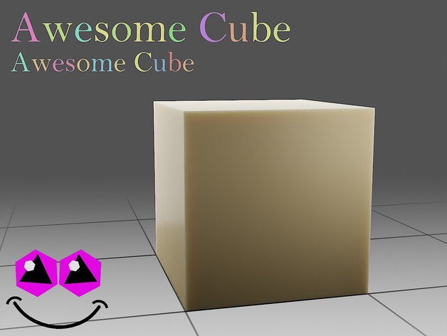 impressionnant cube souriant 3D print model - Mito3D