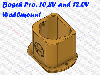 mur Bosch pro 10 8v 120v batterie pack bigfunkyman 3d print model - Mito3D
