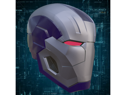 war machine mark 004 inspired helmet budwin 3d print model - Mito3D