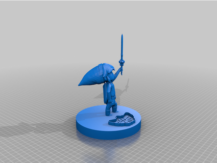 legend zelda wind waker link master sword gabusan 3d print model - Mito3D