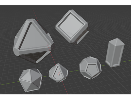 blank polyhedral dice edges fakepumpkins 3d print model - Mito3D