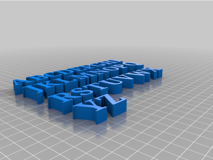 alphabet capitales v2 jwsoat 3d print model - Mito3D