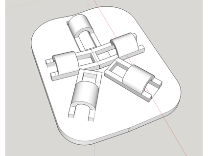 5 kutup uçurtma bağlayıcı dev Geotrick 3d print model - Mito3D