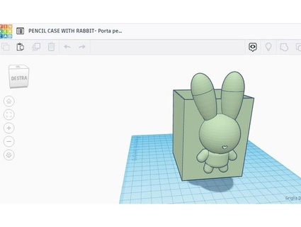 Bleistift Fall Mantel rabbit porta Stifte Ostern Coniglio sehe 3d print model - Mito3D