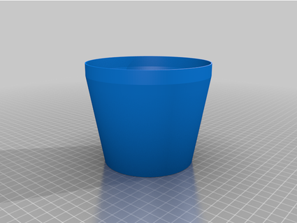 minimal 4 inch planter pot melt burn make 3d print model - Mito3D