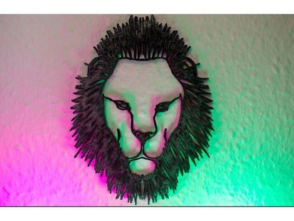 lion 2d wall sculpture 3beeprinting 3d print model - Mito3D
