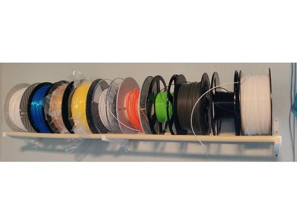 wall mounted filament spool holder 16mm pvc slangfil 3d print model - Mito3D